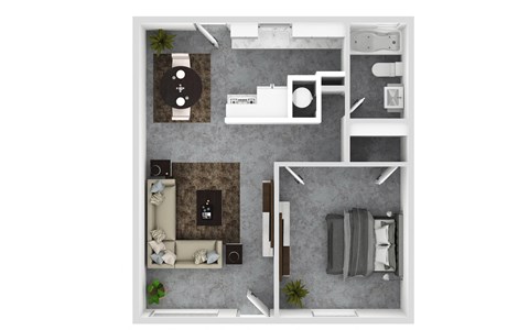 a floor plan of a bedroom apartment with a bathroom and a living room